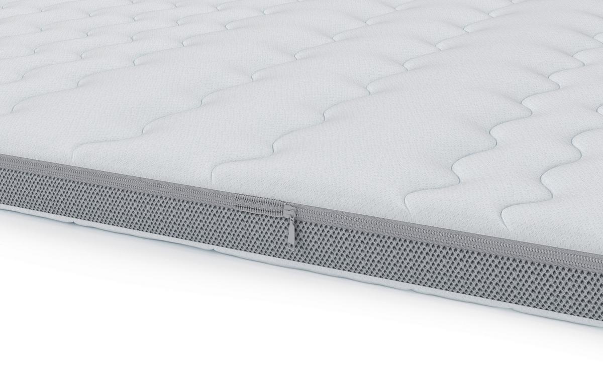 Topper Premium Gelschaum Weiß ca. 180x200cm - Weiß, KONVENTIONELL, Textil (180/200cm) - Premium Living