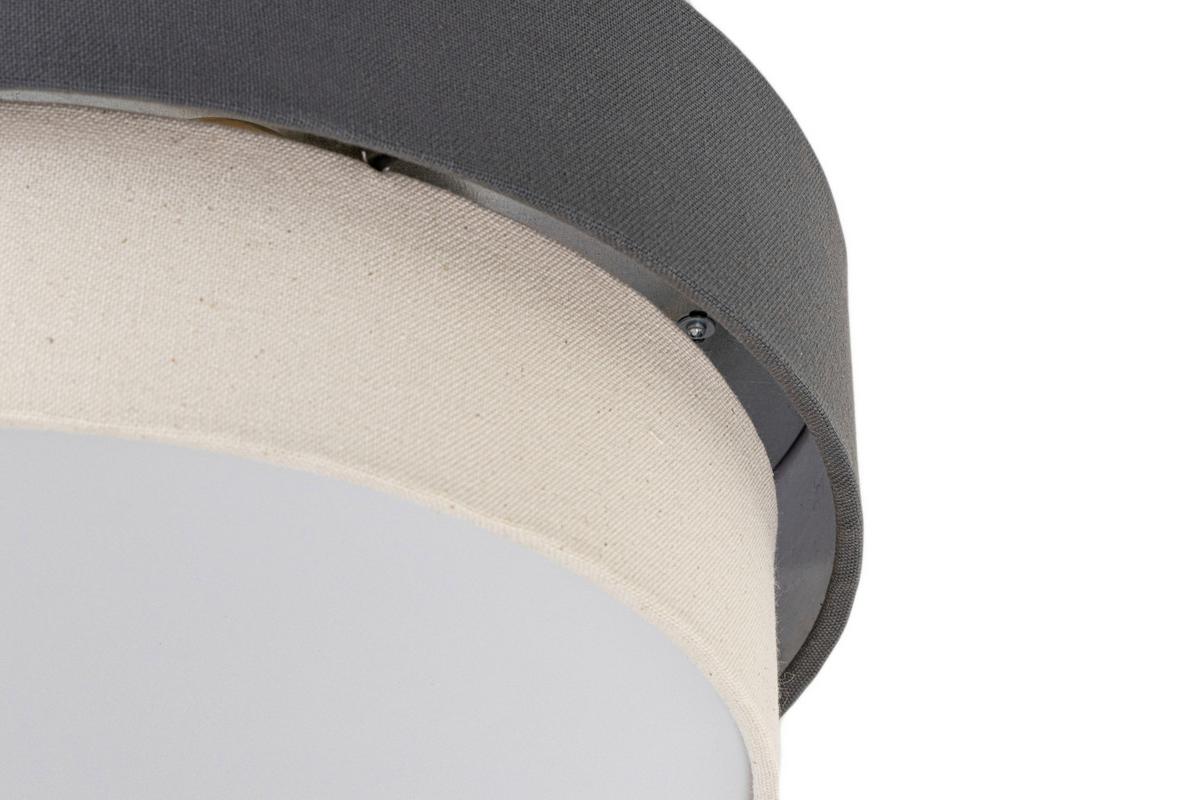LAMPA SUFITOWA GINA - antracytowy/kolor naturalny, Design, tworzywo sztuczne/metal (37/13cm) - Novel