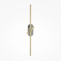 WANDLEUCHTE RENAISSANCE - Messingfarben/Grau, Modern, Stein (9,7/8,6/63cm) - MAYTONI