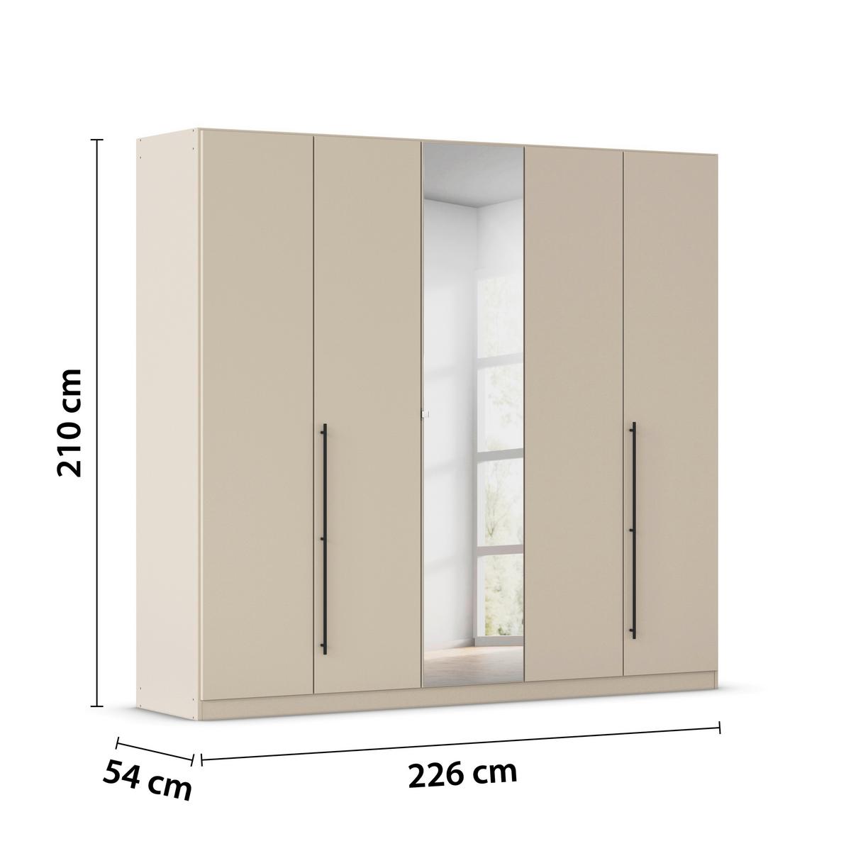 Șifonier Safari - șampanie, Konventionell, material pe bază de lemn (226/210/54cm)