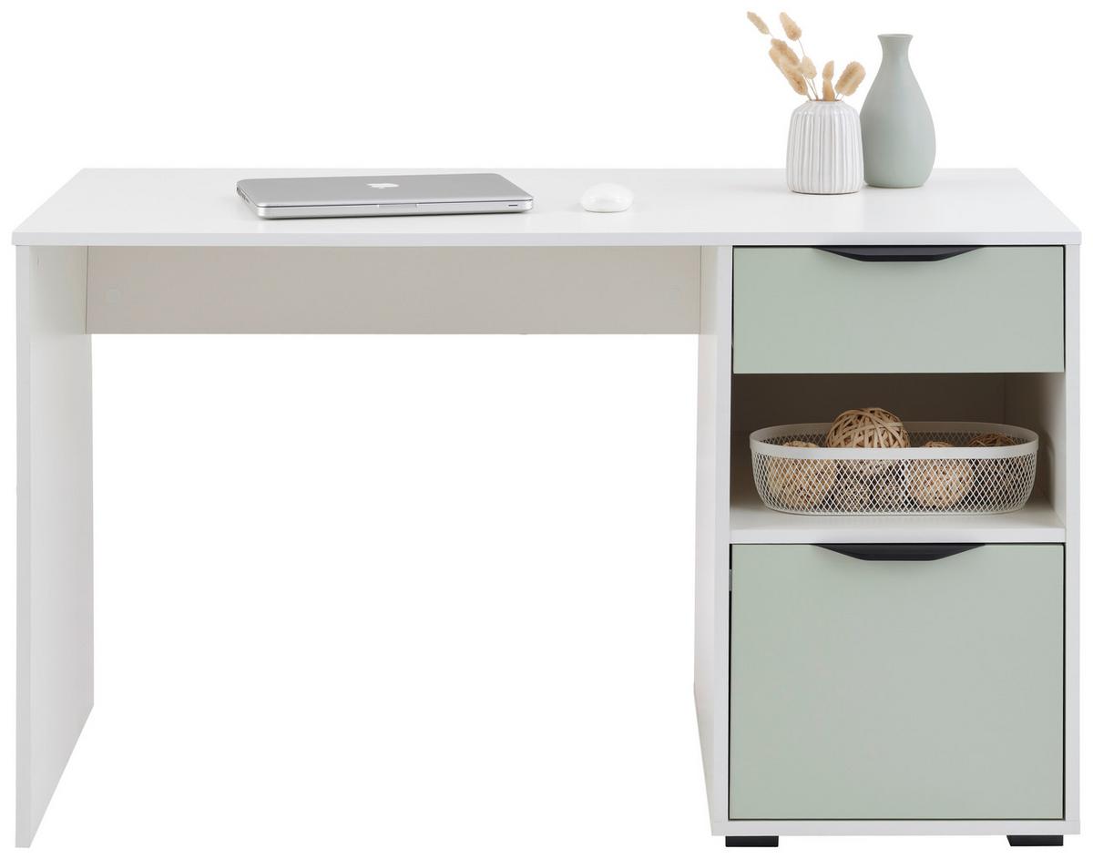 Masă de scris PALERMO 2 - verde salvie/alb, Trend, material pe bază de lemn (120/73,5/60cm) - Modern Living