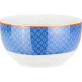 Müslischale Sahara in Blau aus Porzellan - Blau/Orange, LIFESTYLE, Keramik (14cm) - MÖMAX modern living