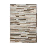 Flachwebeteppich Lavish 110 Creme 80cm X 150cm - Creme, Design, Leder (80/150cm) - Kayoom