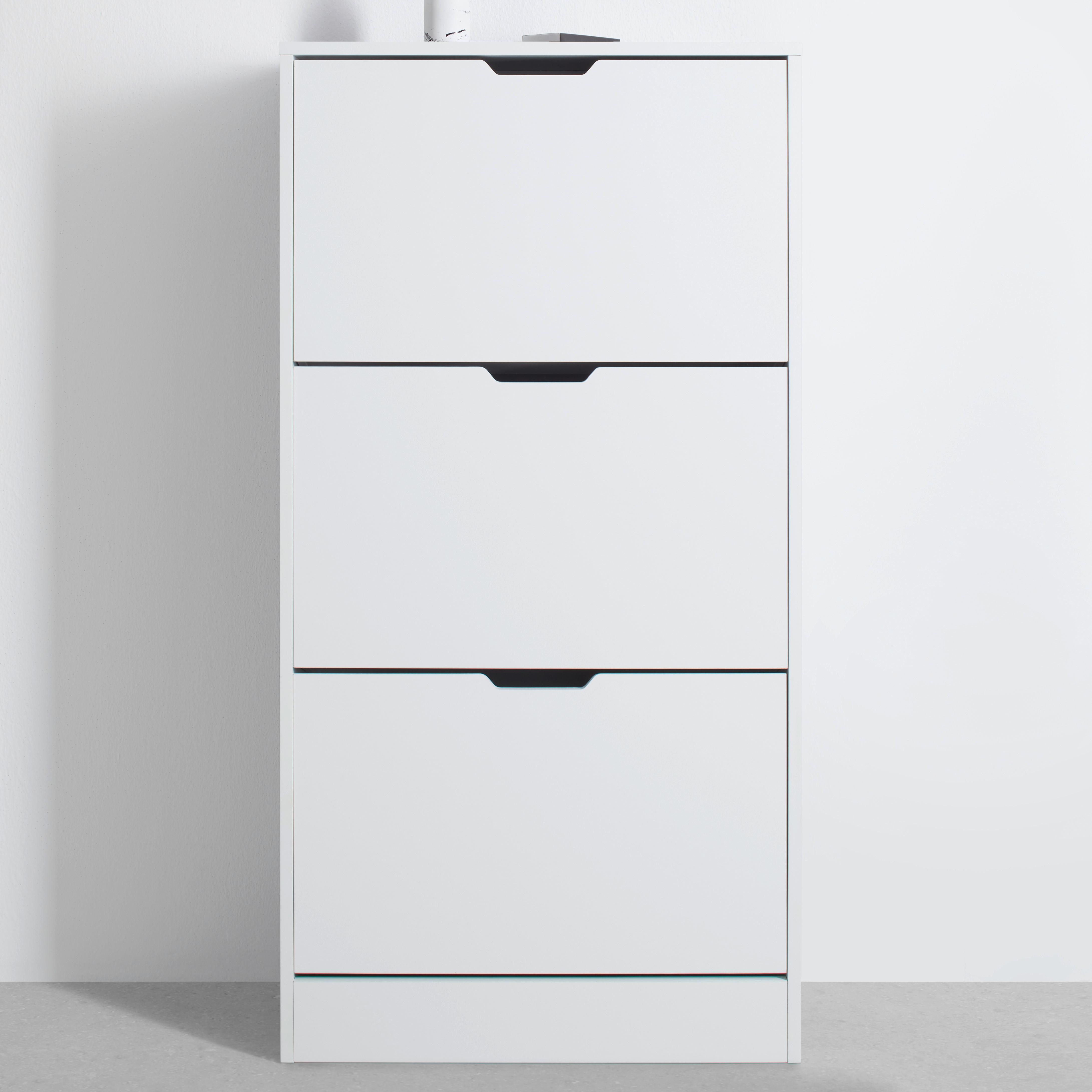 SKOSKÅP RUDI -EXKLUSIV- - vit, Klassisk, trämaterial (60/118/24cm) - Mömax