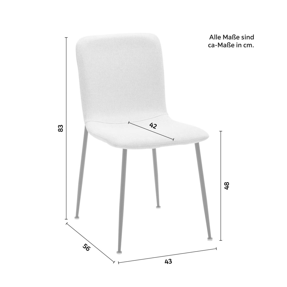 KRZESŁO NELE - beżowy/czarny, Modern, metal/drewno (43/83/56cm) - Bessagi Home