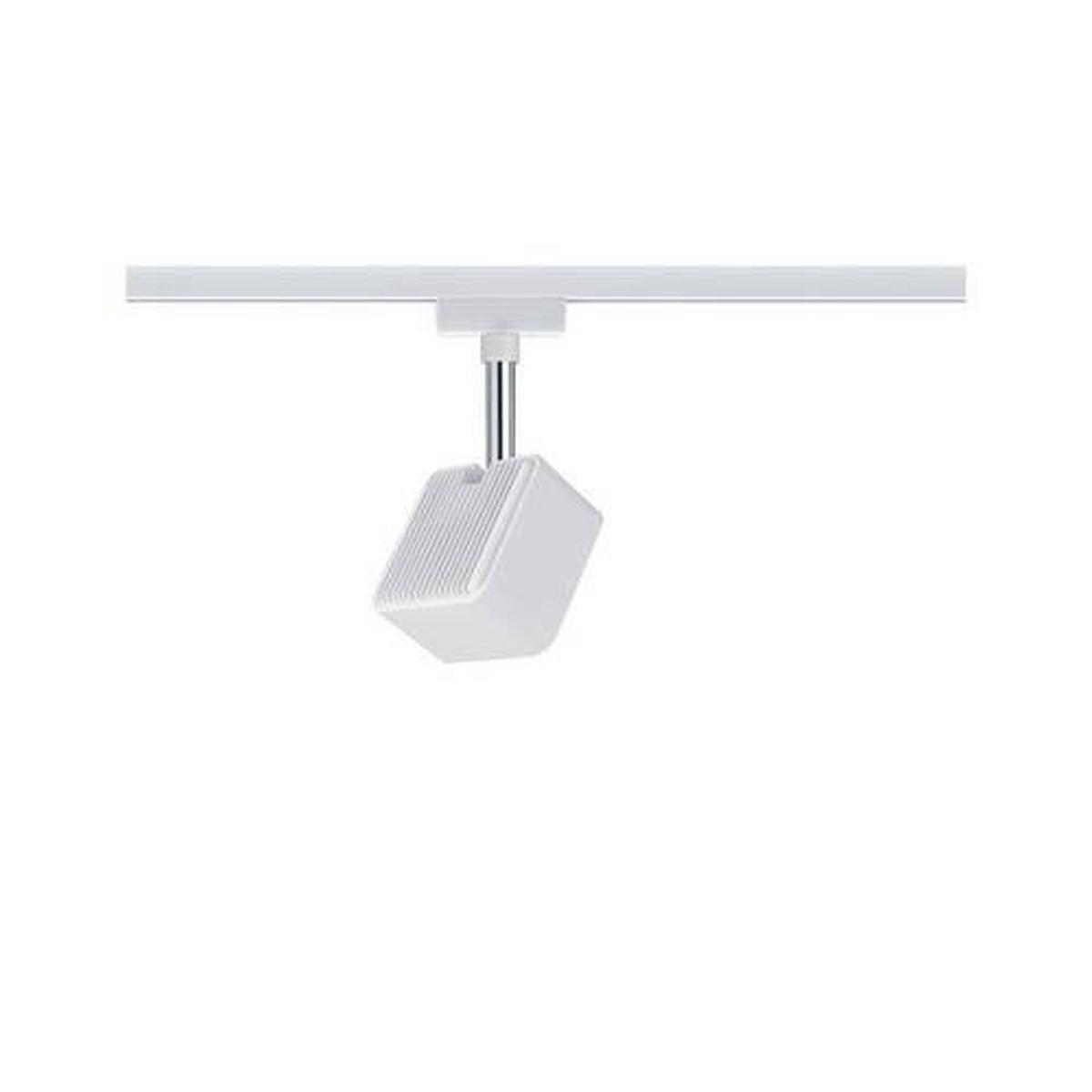 Schienensystem-Strahler Spot Cube in Weiß max. 8 Watt - Weiß, Basics, Kunststoff/Metall (1,7cm) - Paulmann