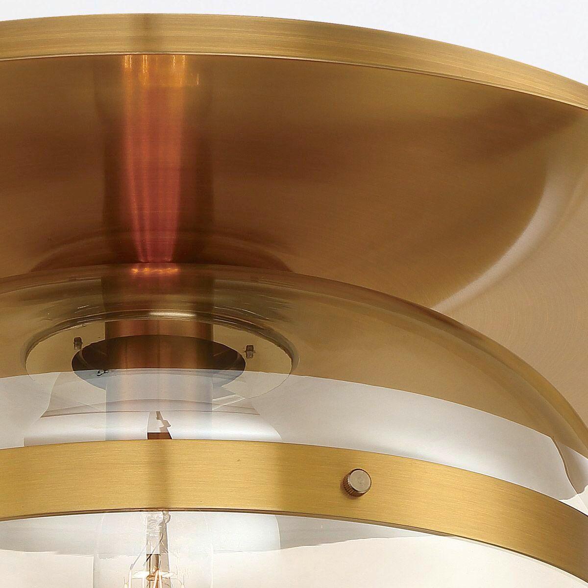 Mennyezeti Lámpa Qn-Nottingham-F-M-Ab - sárgarézszínű, Konventionell, üveg/fém (34,8/23,5cm) - Elstead Lighting