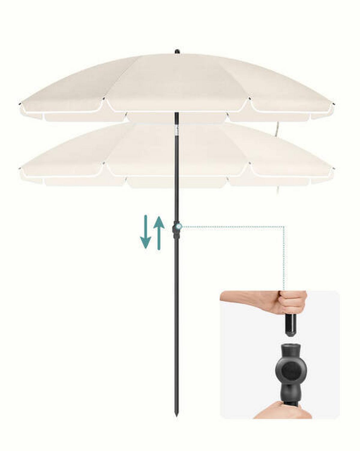 PARASOL PRZECIWSŁONECZNY 2 M - beżowy/czarny, Basics, metal/tkanina (200/200cm) - Mömax