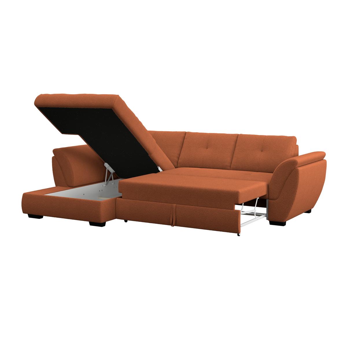 Kutna Garnitura Berisso - crna/terakota, Konvencionalno, tekstil/plastika (187/278cm) - Ondega