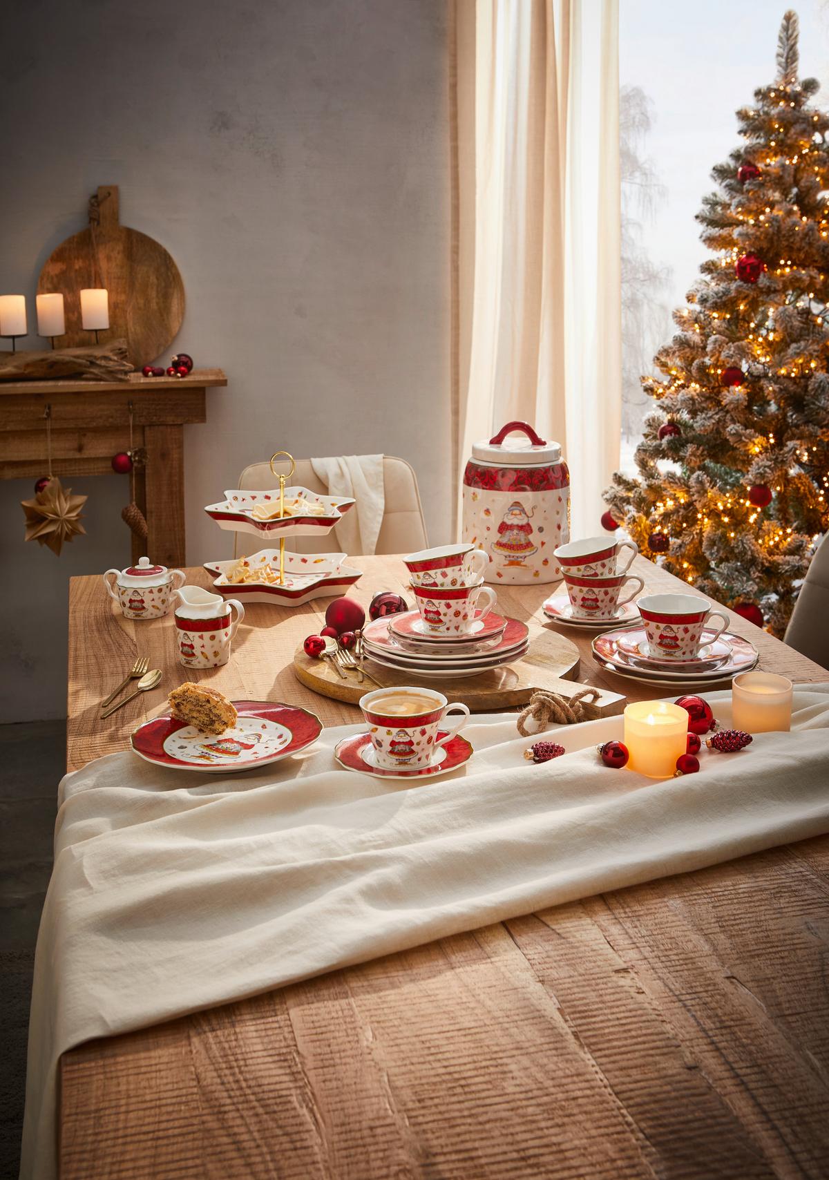 SERWIS KAWOWY CHRISTMAS DREAM - różnokolorowy, Basics, ceramika - X-Mas