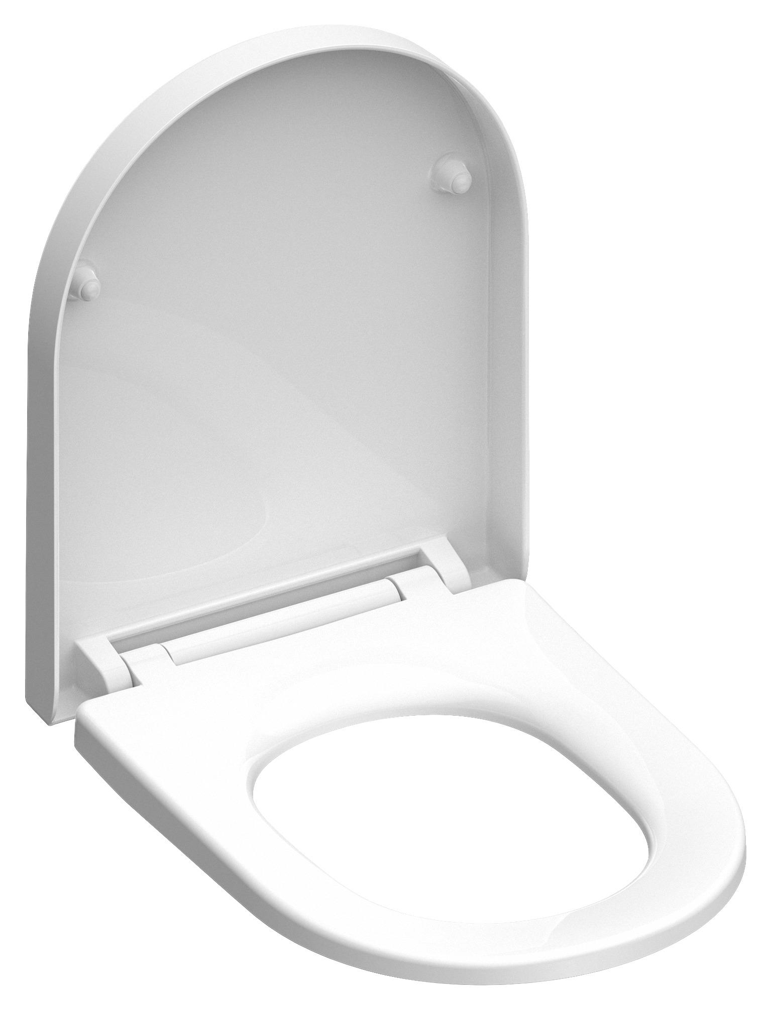 Capac WC D-Form - alb, Konventionell, plastic (34,5/5,5/45,5cm) - Schütte