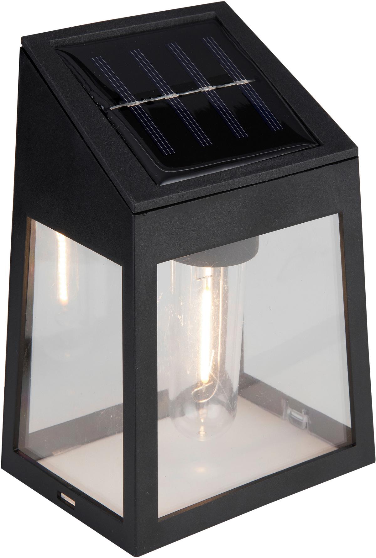 Solarleuchte Dilara in Schwarz - Schwarz, Modern, Kunststoff (9,3/6,5/13cm) - Modern Living