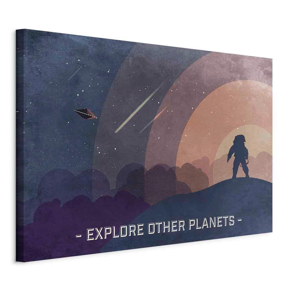 Slika Na Platnu Explore Other Planets - večbarvno, Basics, tekstil/les (90/60/1,2cm) - artgeist