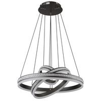 Viseča Led-svetilka Grouni, S Sijalko - barve titana/opal, Design, kovina/umetna masa (60/120cm) - Globo