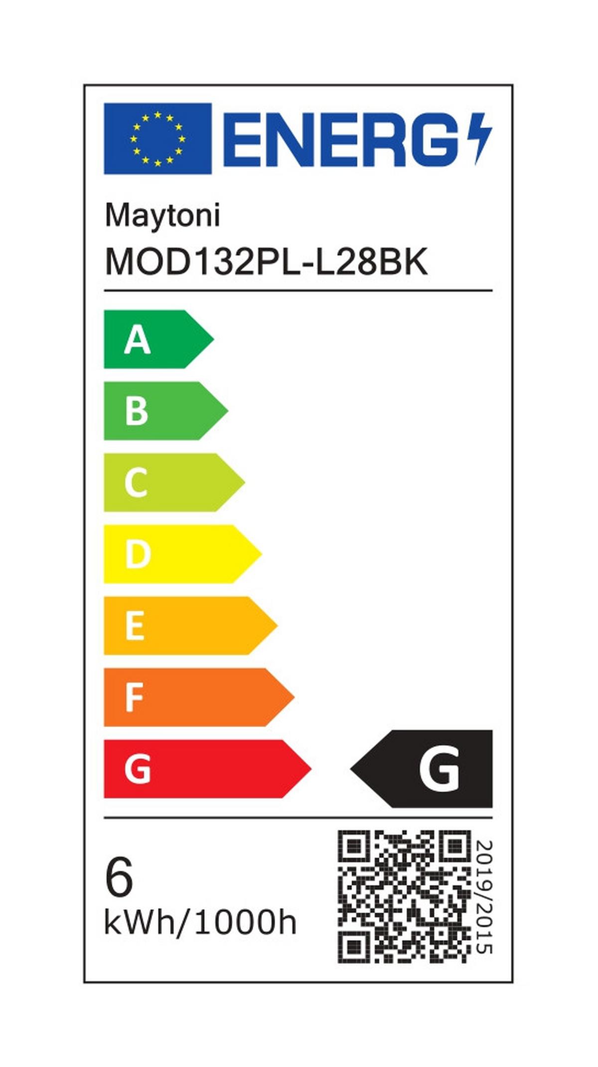 Pendelleuchte Cascade Schwarz max. 6 Watt - Schwarz, Trend, Metall (12/150cm) - MAYTONI