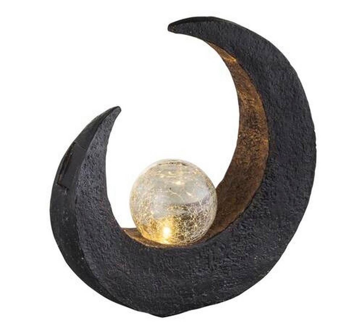 Solarna Svetilka Borneo, S Sijalko - črna/rjava, Design, umetna masa/steklo (29,4/9/30,5cm) - Globo