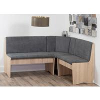 Eckbank Duisburg Grau/Sonoma Eiche - Grau/Sonoma Eiche, KONVENTIONELL, Holzwerkstoff/Textil (125/89/165cm) - P & B