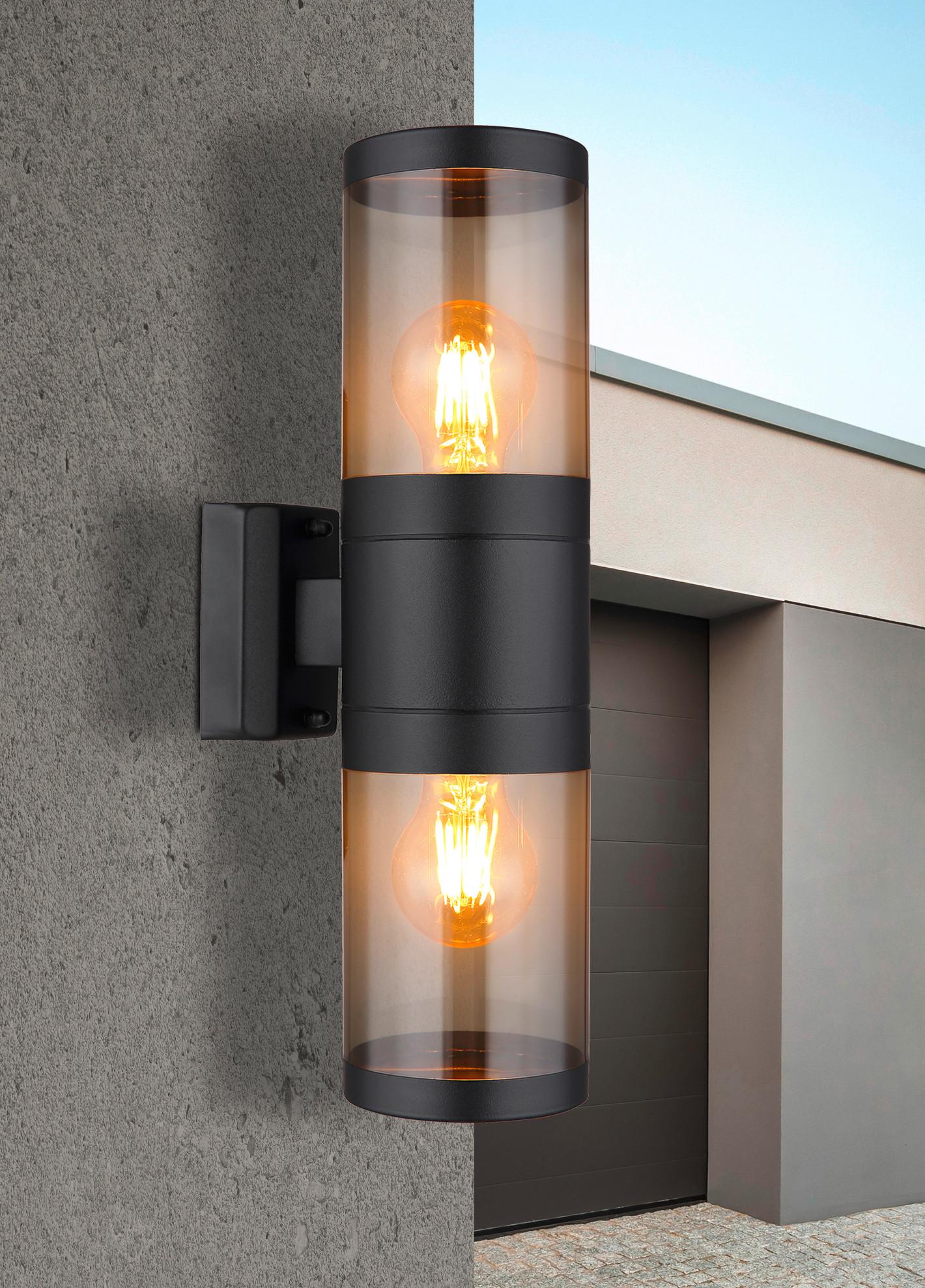 Außenleuchte Xeloo max. 60 Watt - Schwarz, Basics, Kunststoff/Metall (10,2/15,5/38cm) - Globo