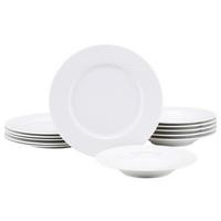 ZASTAWA STOŁOWA 24641, POLO BIAŁY - biały, Basics, ceramika - Creatable