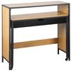 SKRIVBORD LENNY - svart/ekfärgad, Modern, metall/trämaterial (100/40/75.5-93.5cm) - Bessagi Home