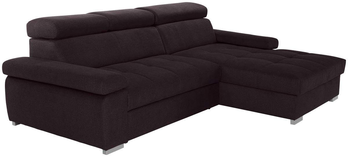 Kutna Garnitura Perry - srebrne boje/patlidžan, Design, tekstil/drvo (292/183cm) - Modern Living