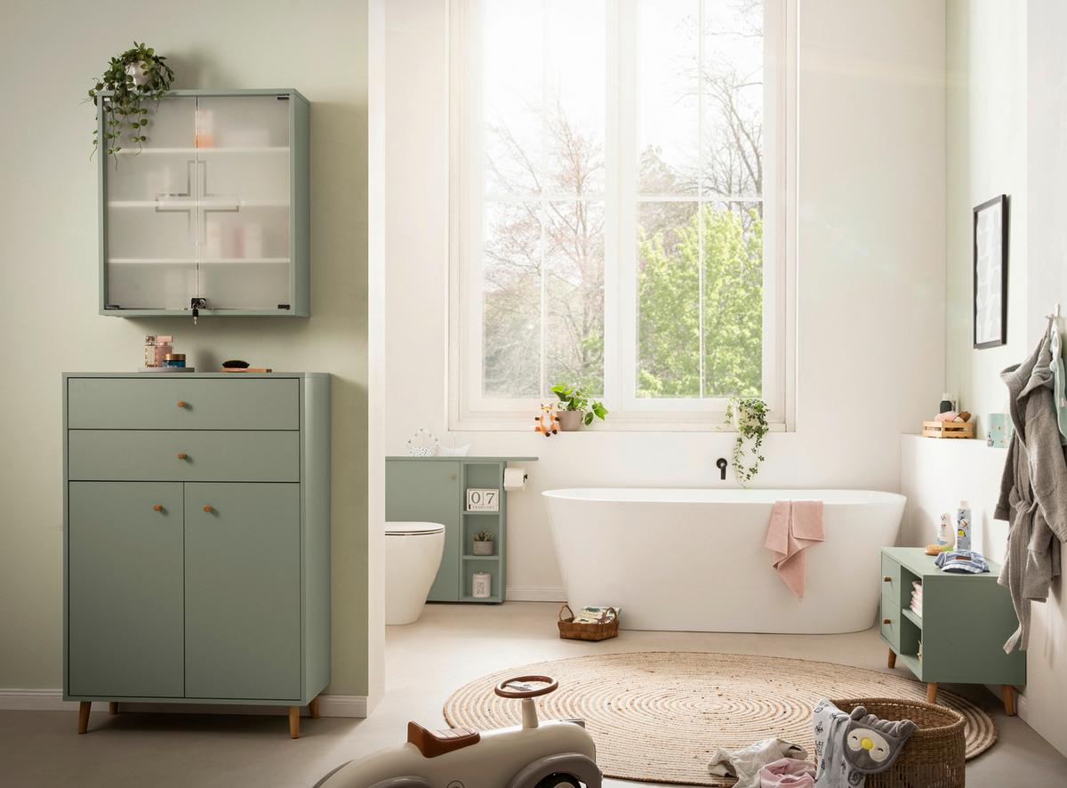 Stenski Panel Bjarne, Pastelno Zelena - pastelno zelena, Moderno, les (55,9/19,5/4,6cm) - Stylife