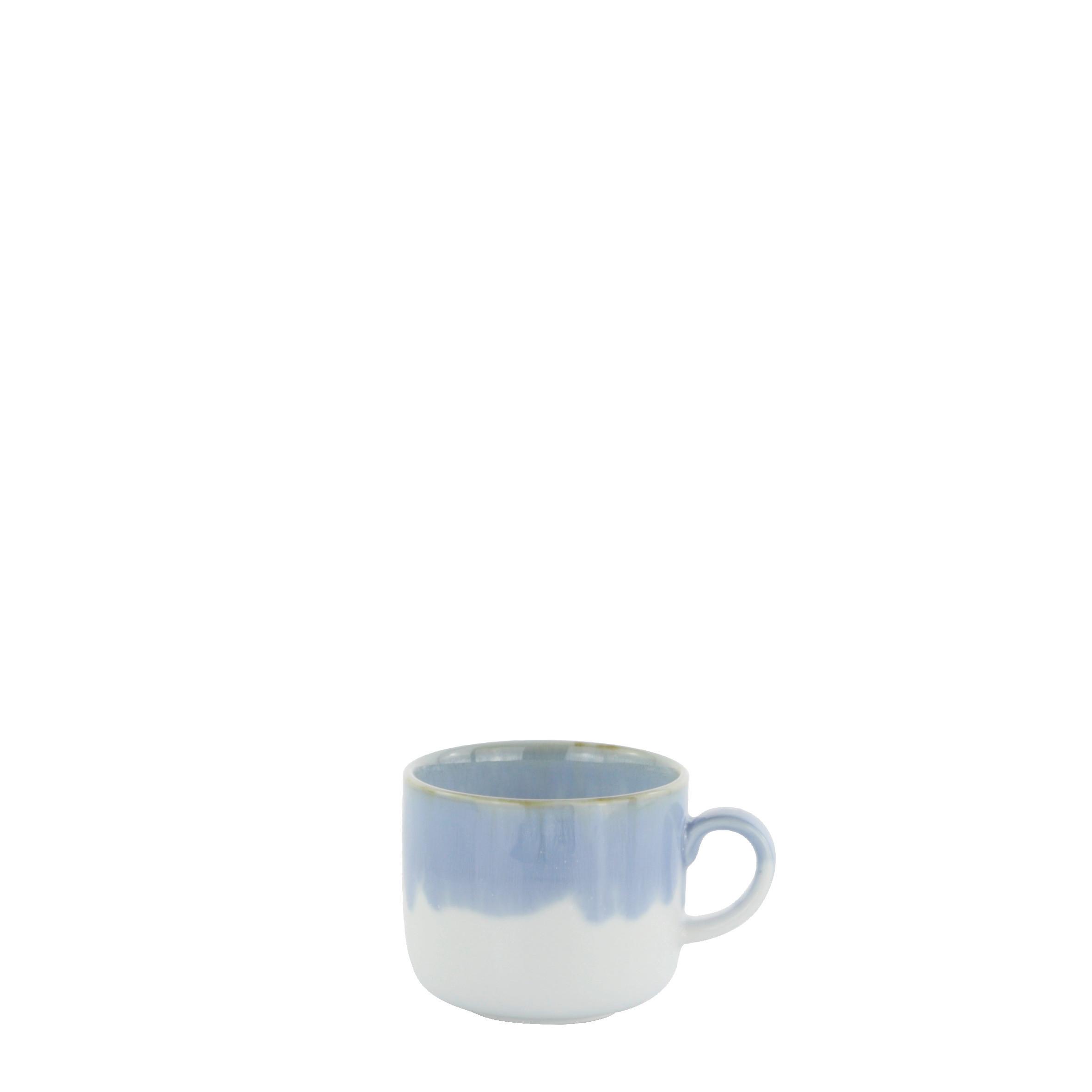 Ceașcă de cafea cu farfurioară Saturn - albastru, Modern, ceramică - Mömax