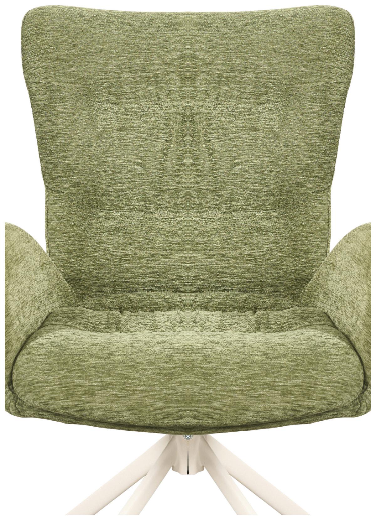 Armlehnstuhl Stella - Beige/Grün, Design, Textil/Metall (58/91/66cm) - Mömax
