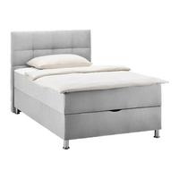 Box Krevet Oviedo - svijetlo siva/boje kroma, Konvencionalno, tekstil (120/200cm) - Based