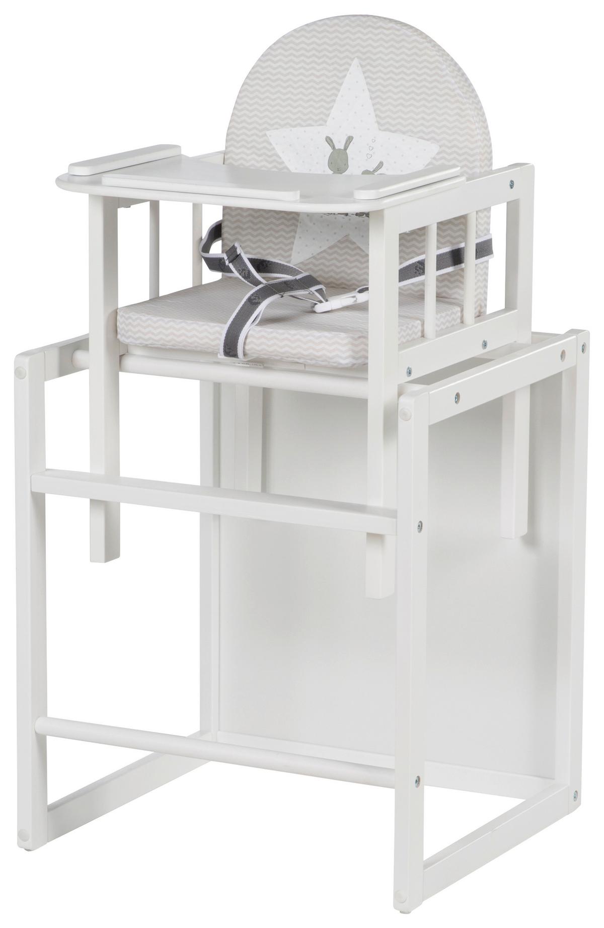 Kombihochstuhl Weiß - Weiss, Holzwerkstoff (46/88/44cm) - Mömax