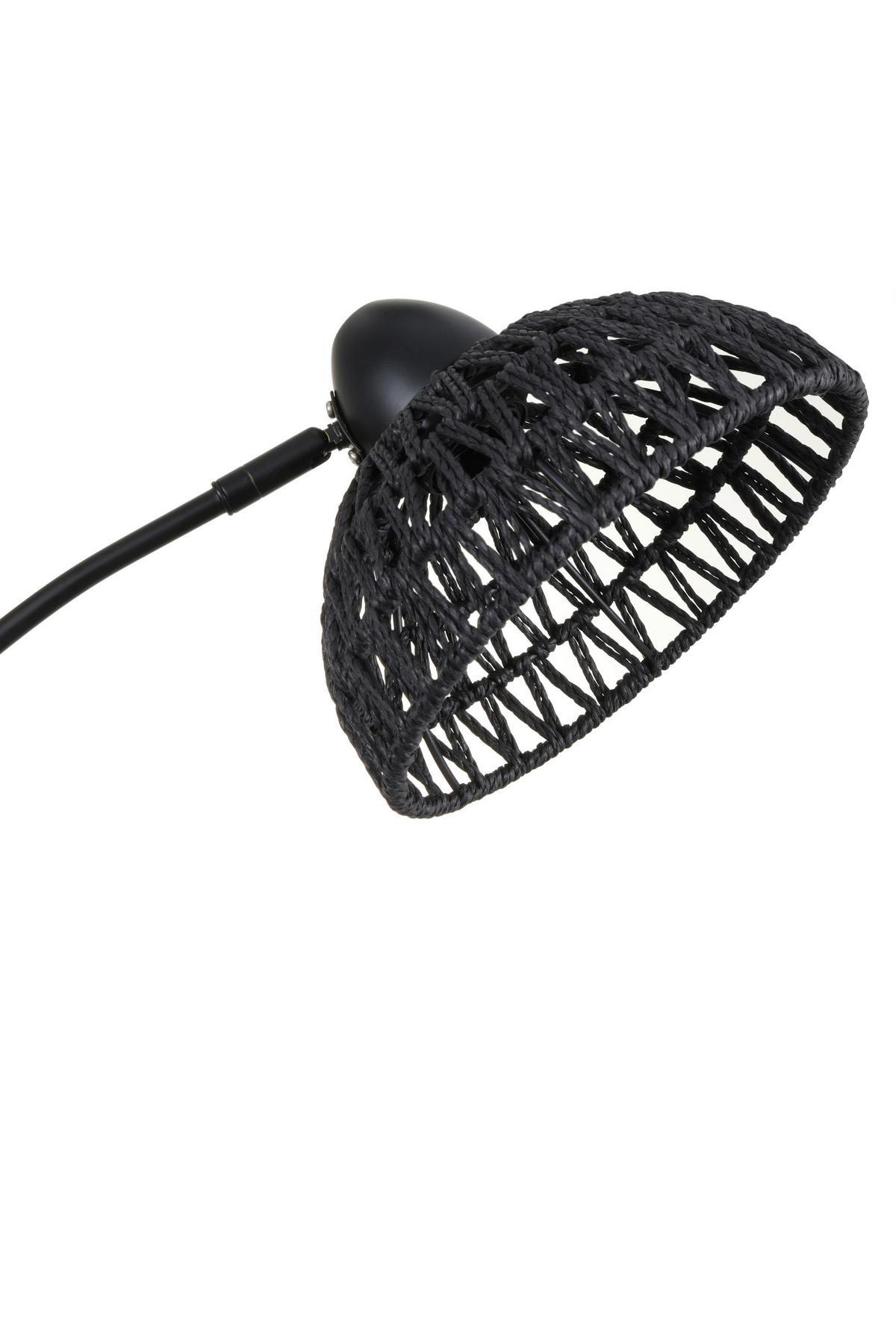 LAMPA STOJĄCA MIEKE - czarny, Trend, metal/papier (55/24/155cm) - Novel