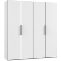 Drehtürenschrank Level 36A ca. 200x216x58 cm Weiß - Chromfarben/Weiß, MODERN, Holzwerkstoff (200/216/58cm) - MID.YOU