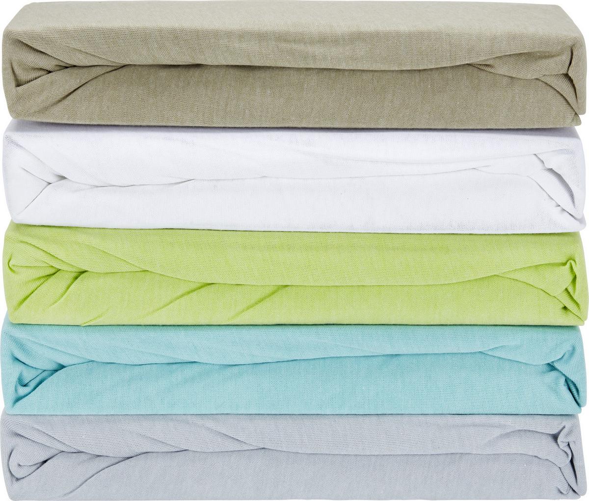 Fixleintuch Poldi in diversen Farben - Blau/Weiss, Textil (100/200cm) - Modern Living