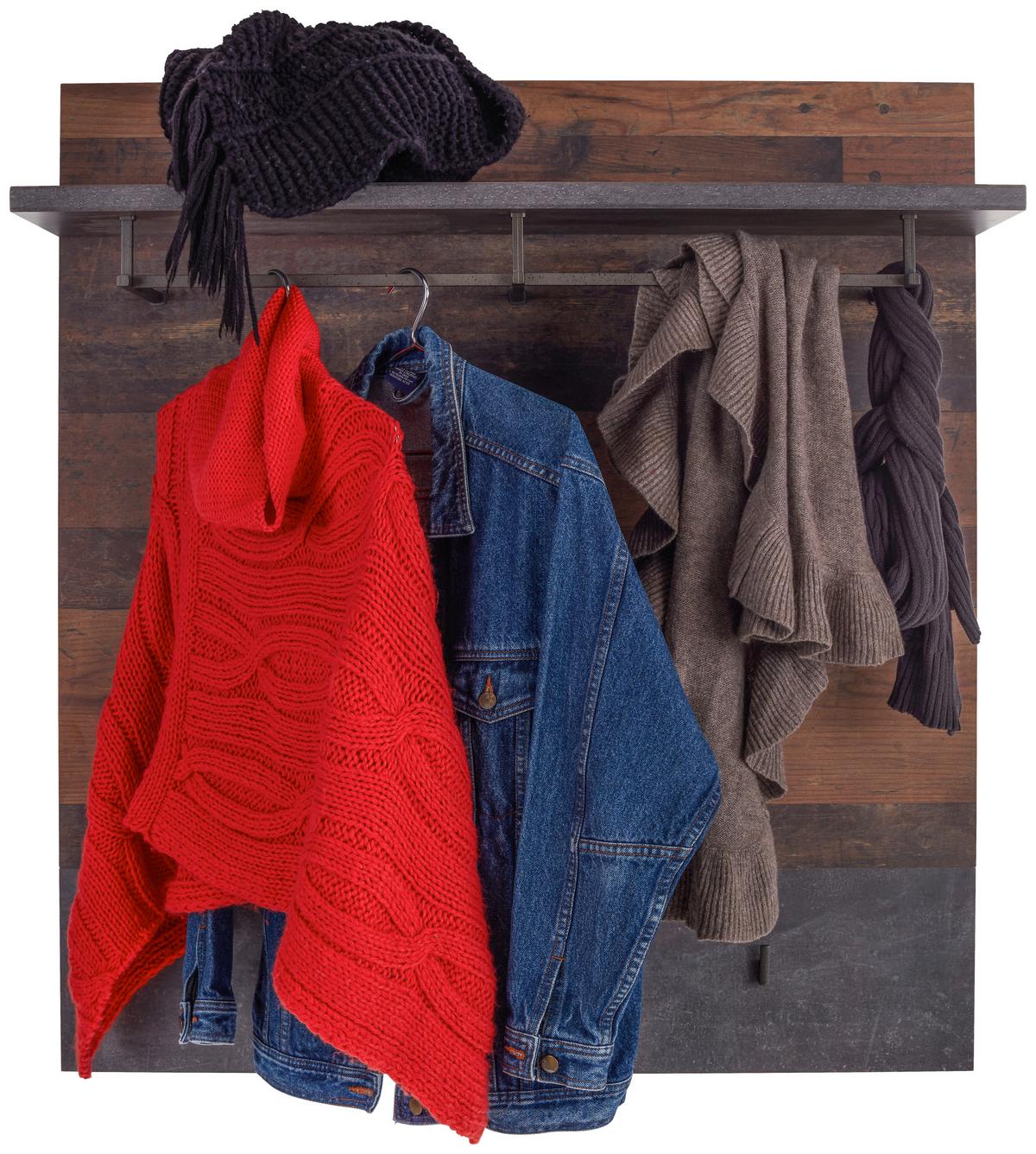 Garderobni Panel Ontario - siva/boje hrasta, Trend, drvni materijal (96/105/28cm) - Zandiara