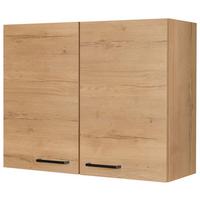 Küchenoberschrank Structura Eiche - Eichefarben/Schwarz, MODERN, Holzwerkstoff/Metall (90/72/35cm) - Nobilia