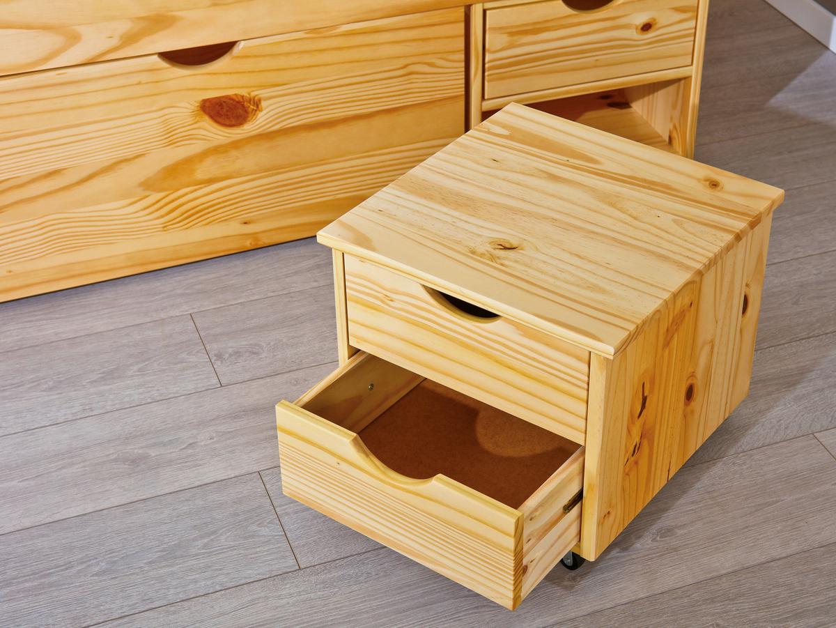 Stauraumbett Claas Kiefer - Naturfarben, Basics, Holz (90/200cm) - MID.YOU