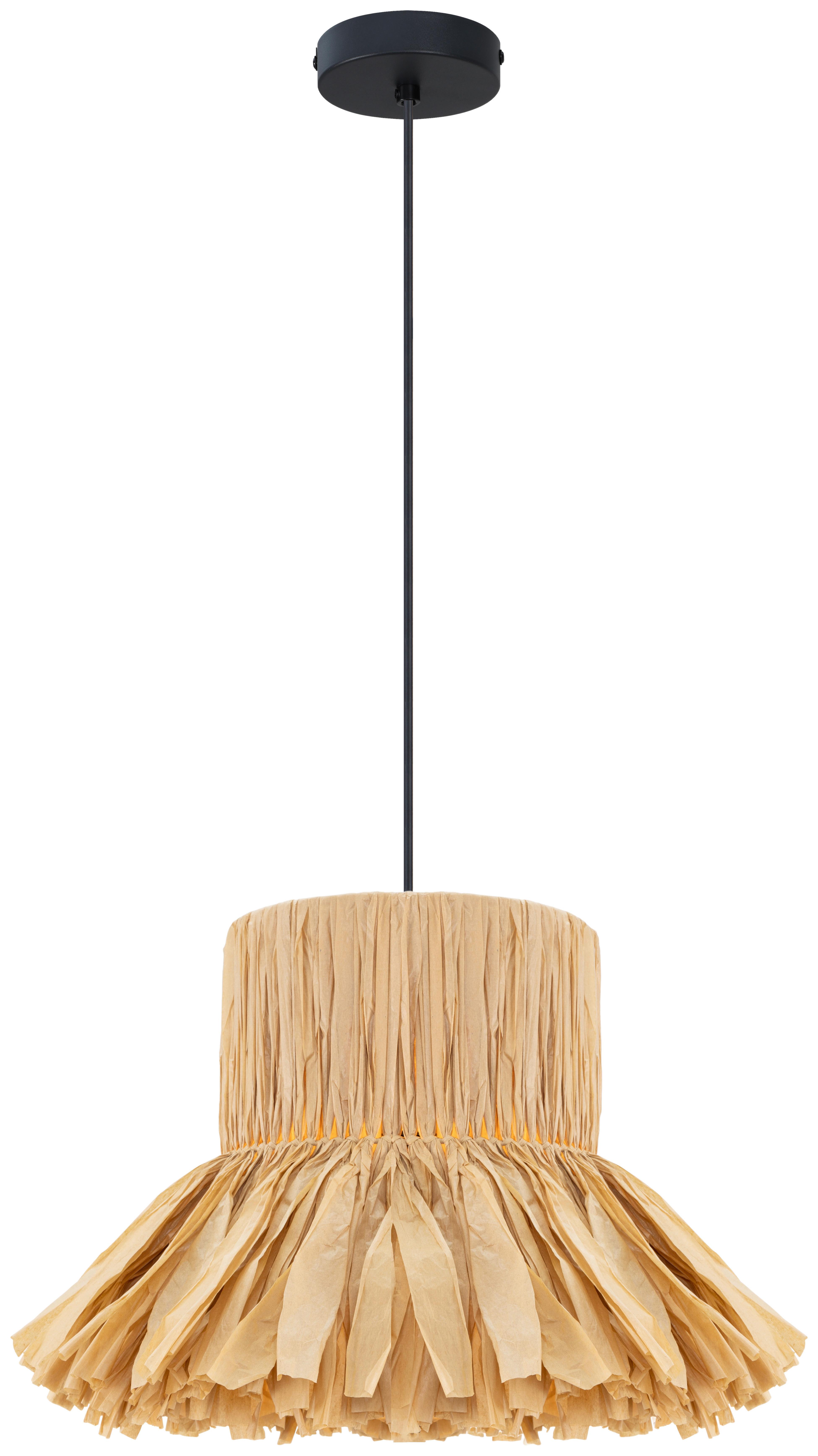 LAMPA WISZĄCA DANAI - kolor naturalny/czarny, Design, metal/papier (50/120cm) - Collett's Monde