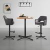 BARBORD VALLETTA - svart/ekfärgad, Modern, metall/trämaterial (80/100/80cm) - Premium Living