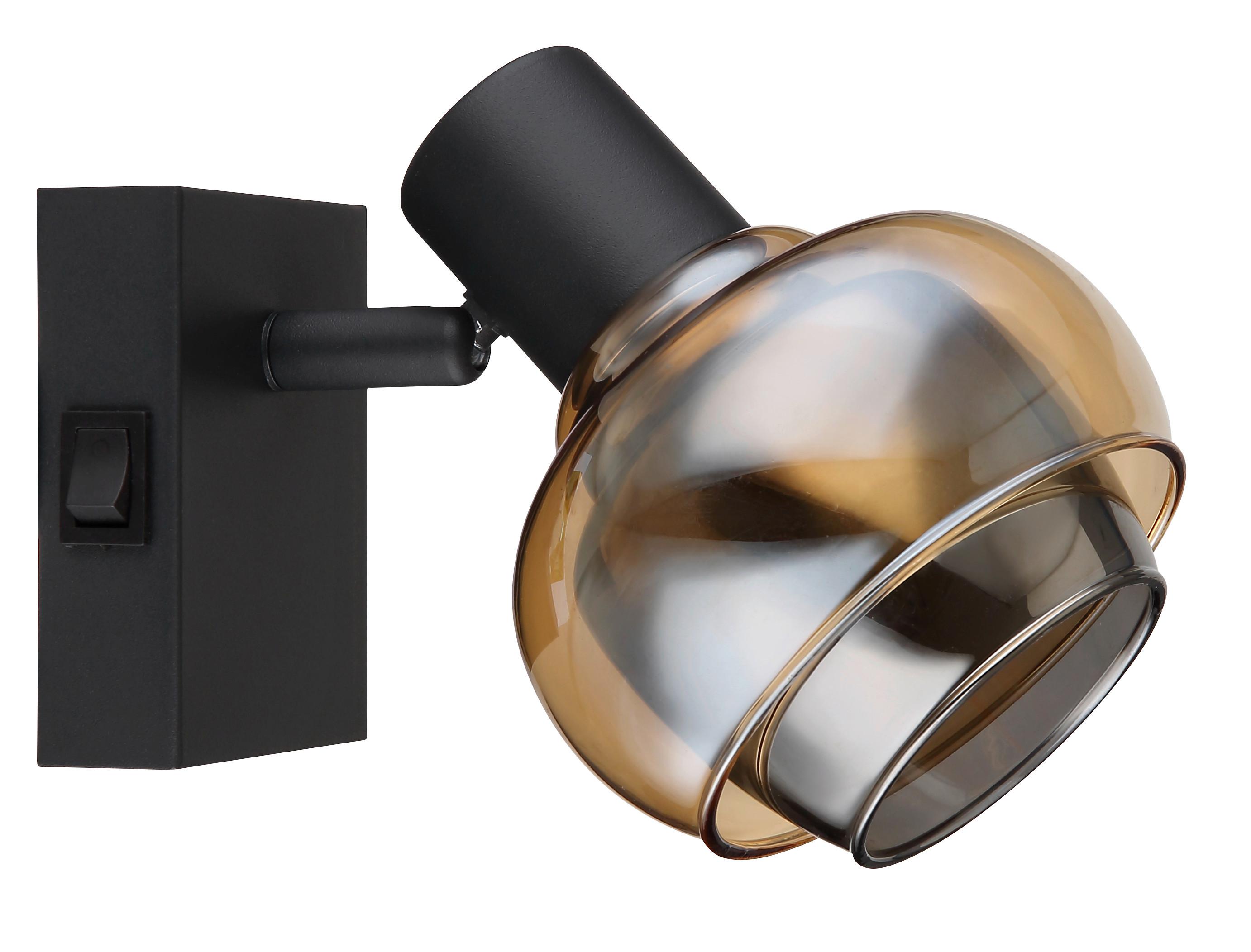 Reflektor Tokki - črna, Basics, kovina/steklo (10,5/13,5/12,5cm) - Globo