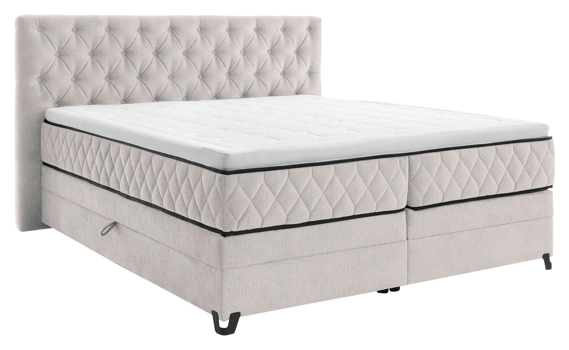 Boxspring Krevet Carmen - tirkizna/boje šampanjca, Konvencionalno, drvni materijal/drvo (160/200cm) - Modern Living