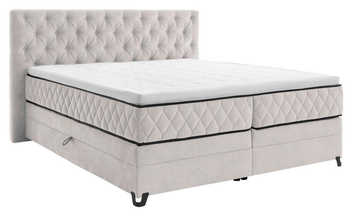 Boxspring Krevet Carmen - tirkizna/boje šampanjca, Konvencionalno, drvni materijal/drvo (160/200cm) - Modern Living