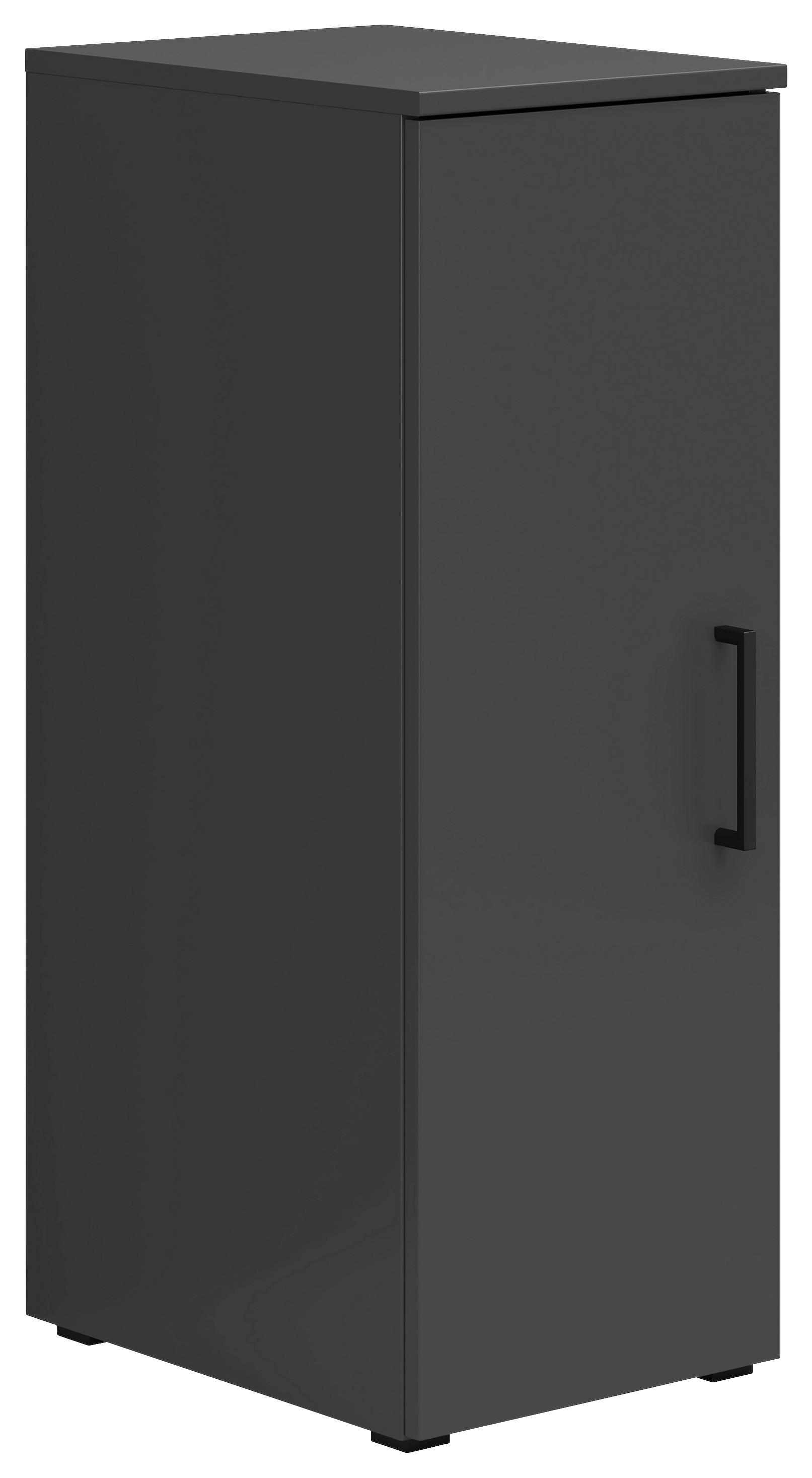 Schrank Multistauraum Graphitfarben - Graphitfarben/Schwarz, Modern, Holzwerkstoff/Kunststoff (30/83/40cm) - Premium Living