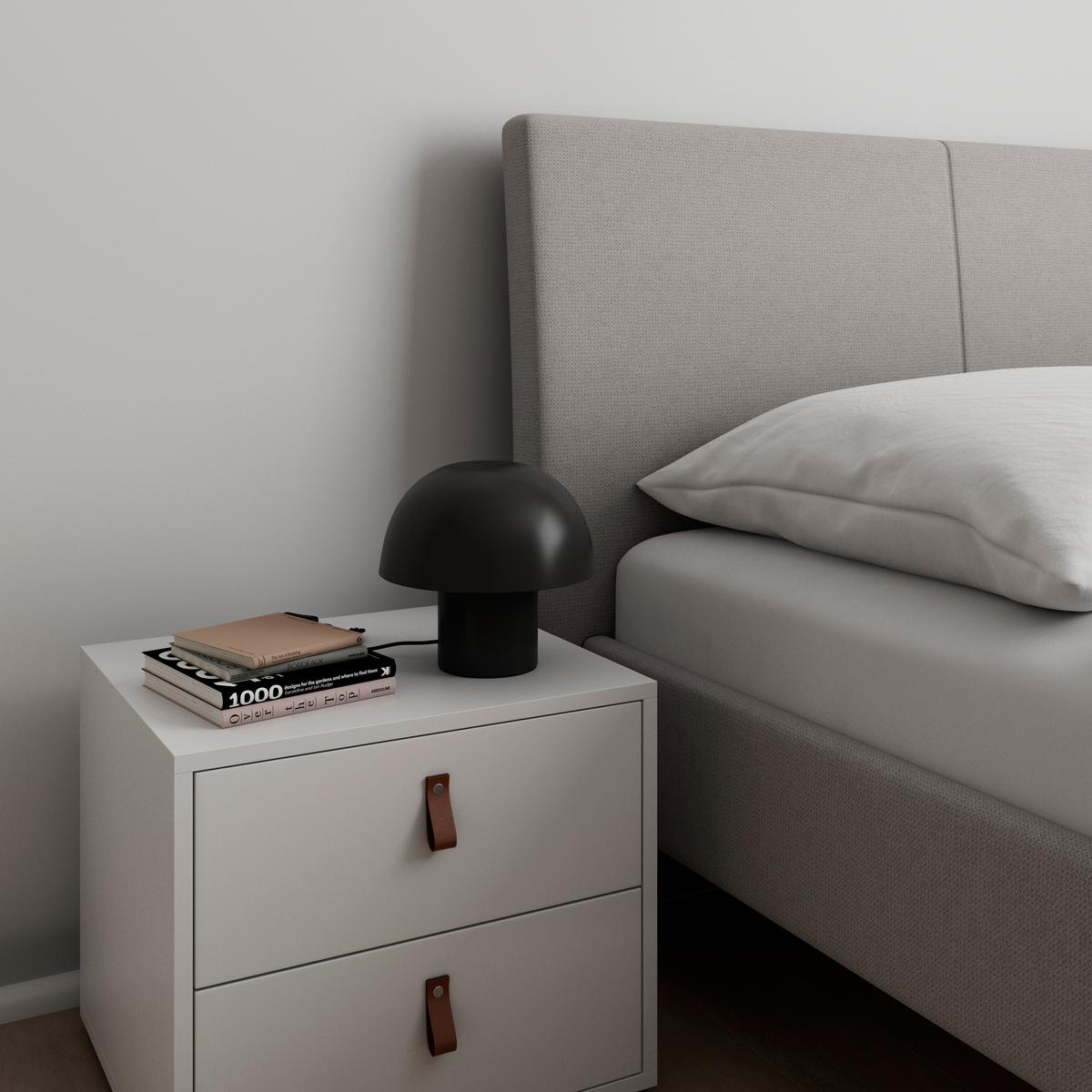 Tischleuchte Carla Schwarz max. 40 Watt - Schwarz, MODERN, Metall (22,5/22cm) - Bessagi Home