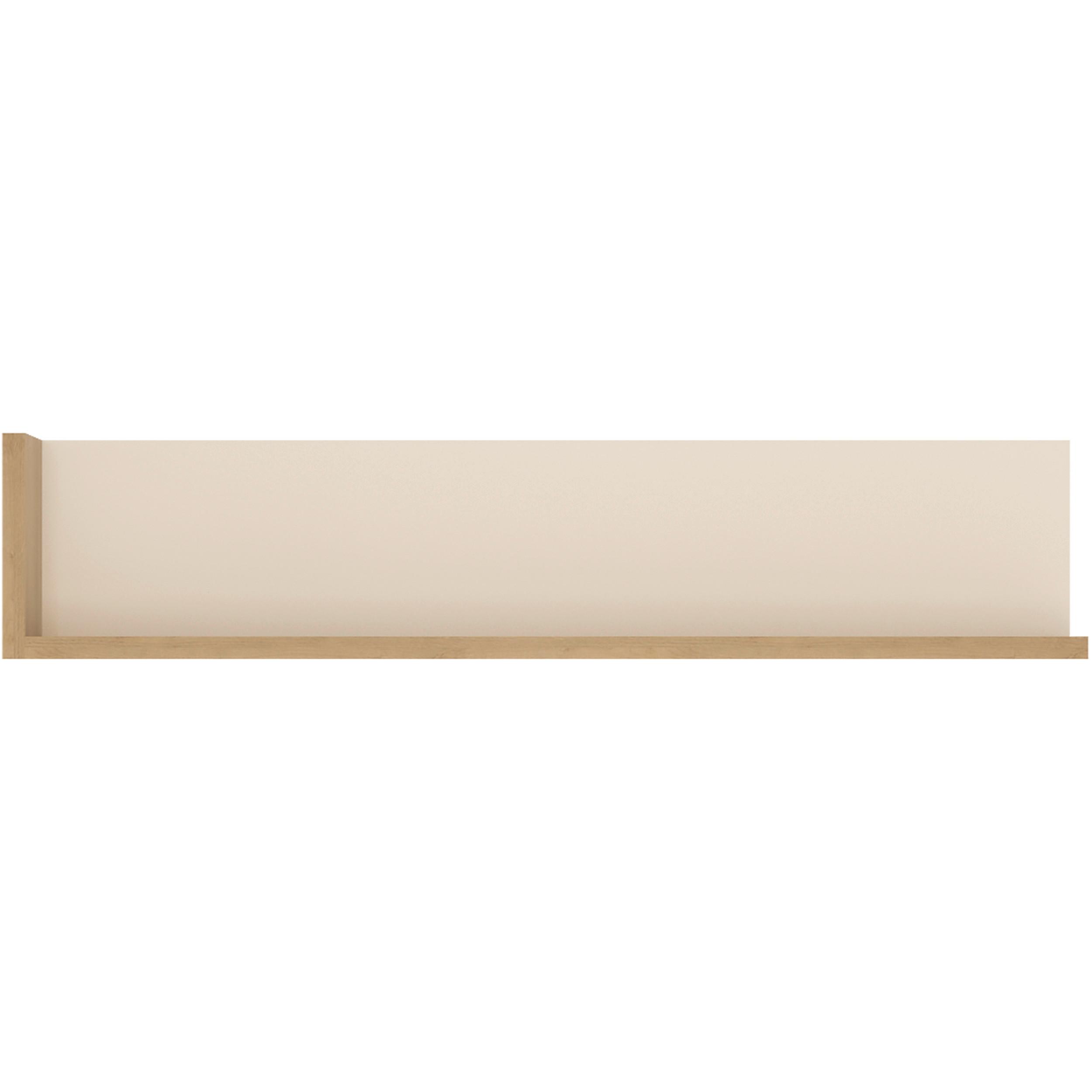 Zidna Polica Lyon Hell - boje hrasta/bijela visoki sjaj, Trend, drvni materijal (119,9/24,8/20cm) - Modern Living