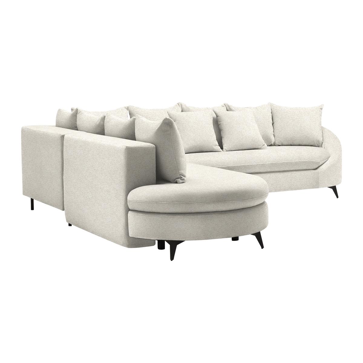 Ecksofa Axel Beige - Beige/Schwarz, MODERN, Textil/Metall (250/87/291cm) - Mömax