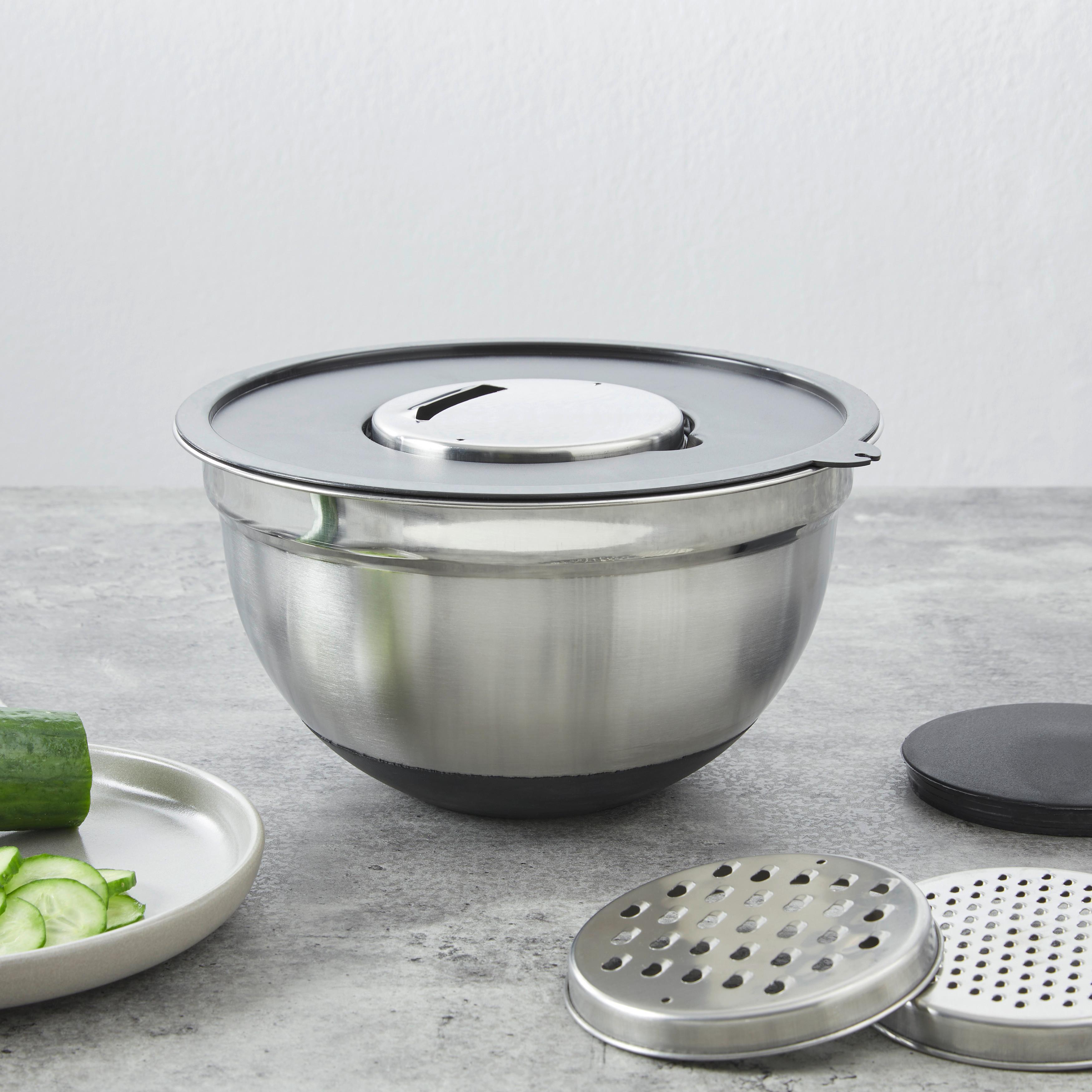 Rührschüsselset Emmi in Silberfarben 5-teilig - Silberfarben, Basics, Metall (26/14cm)