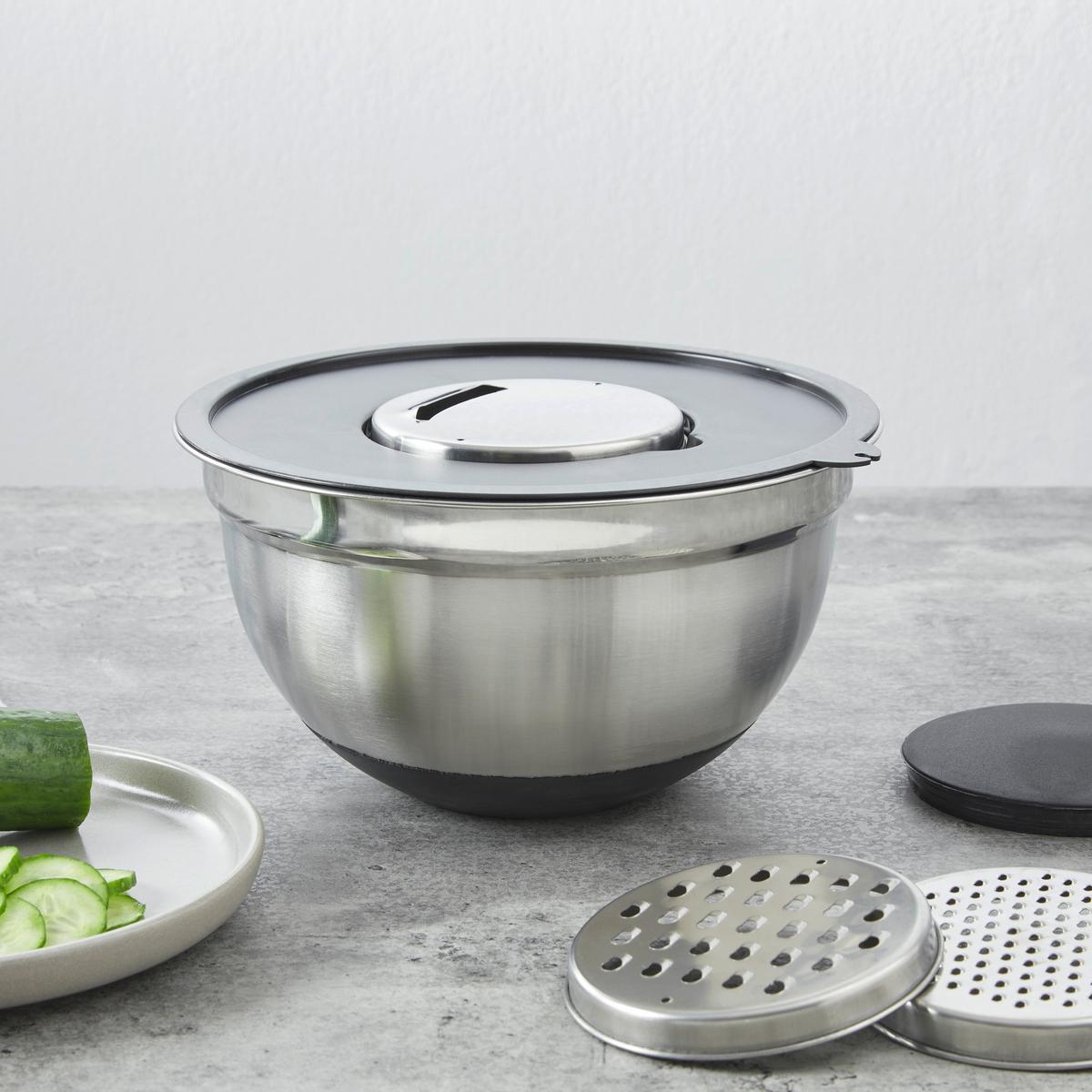 Set boluri amestecare Emmi - argintiu, Basics, metal (26/14cm)