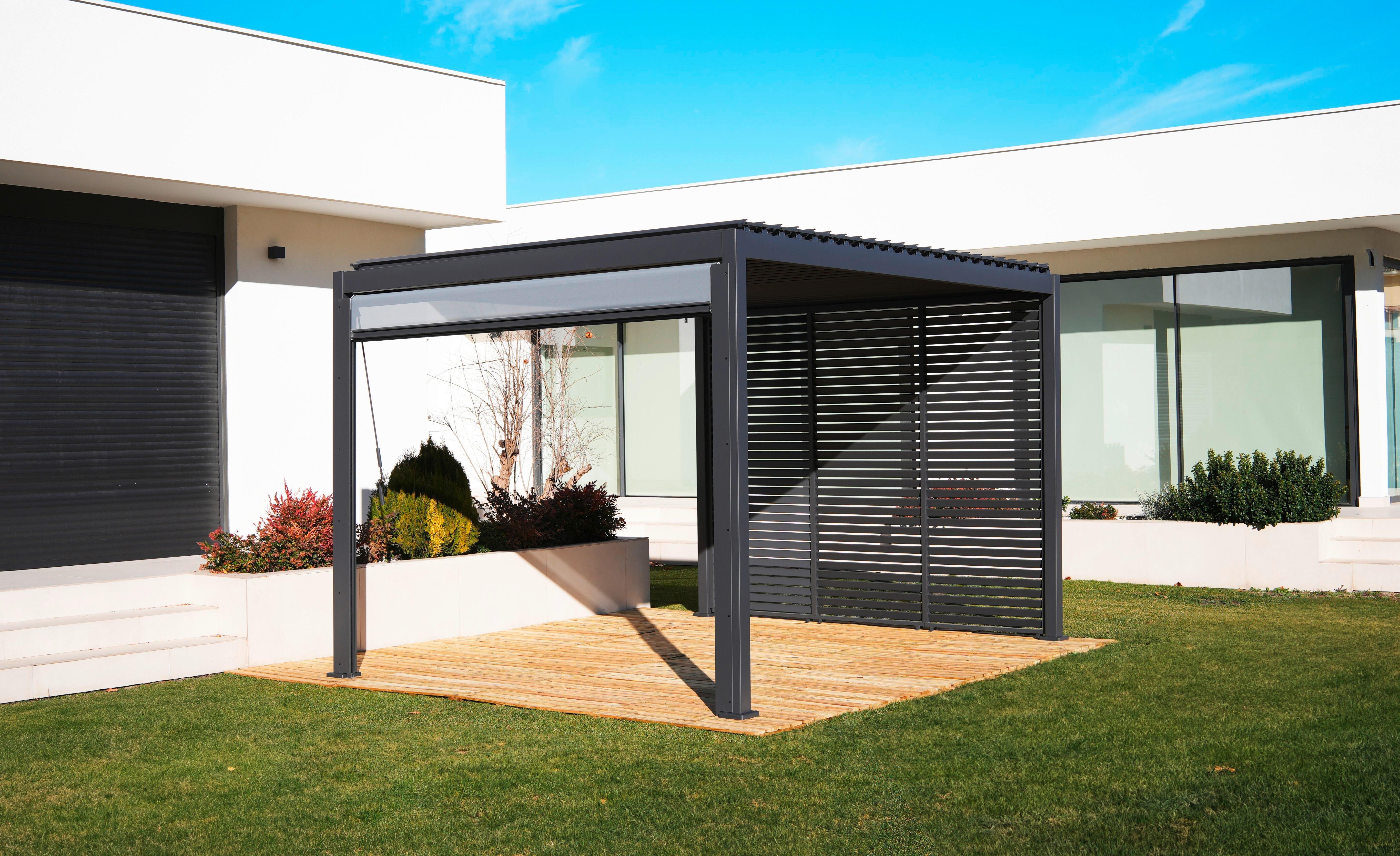 Pergola Element, Antracit, 300x400cm - antracit, Trendi, kovina (300/240/400cm) - Gardenson