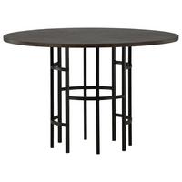 Esstisch Copenhagen Ø ca. 115 cm Dunkelbraun - Schwarz/Braun, Design, Holz/Metall (115/115/74cm) - Livetastic