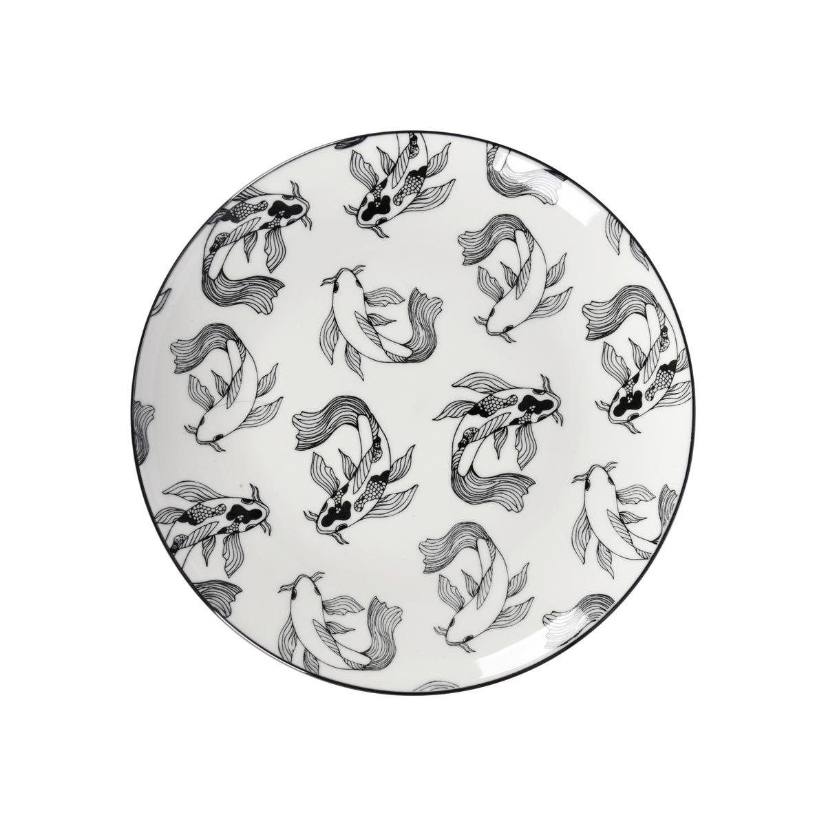 Desszertes Tányér Shiva - fekete/fehér, Lifestyle, kerámia (20,4/2,5cm) - Mömax